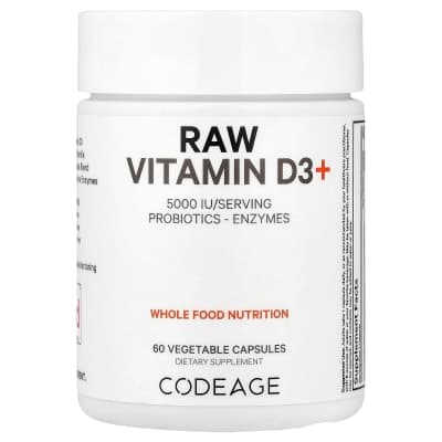 Codeage, Raw Vitamin D3+, 60 Vegetable Capsules