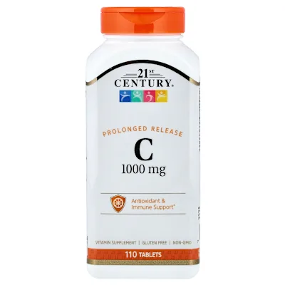 21st Century, Vitamin C, Prolonged Release, 1,000 mg, 110 Tablets