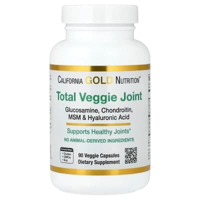 California Gold Nutrition, Total Veggie Joint Support Formula with Glucosamine, Chondroitin, MSM, and Hyaluronic Acid, 90 Veggie Capsules