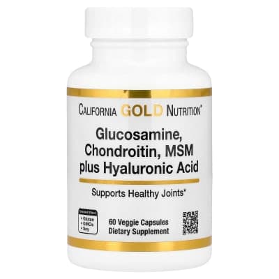 California Gold Nutrition, Glucosamine, Chondroitin, MSM plus Hyaluronic Acid, 60 Veggie Capsules