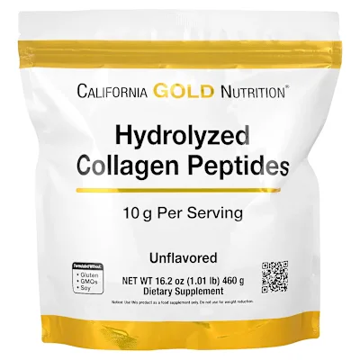 California Gold Nutrition, Hydrolyzed Collagen Peptides, Type I & III, Unflavored, 1.01 lb (460 g)