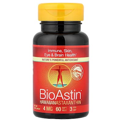 Nutrex Hawaii, BioAstin®, Hawaiian Astaxanthin, 4 mg, 60 Soft Gels