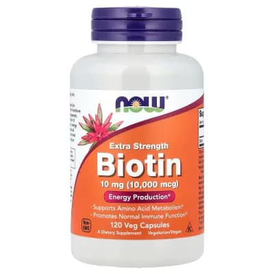 NOW Foods, Biotin, 10 mg, 120 Veg Capsules
