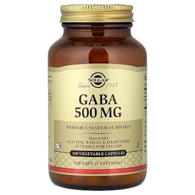 Solgar, GABA, 500 mg, 100 Vegetable Capsules