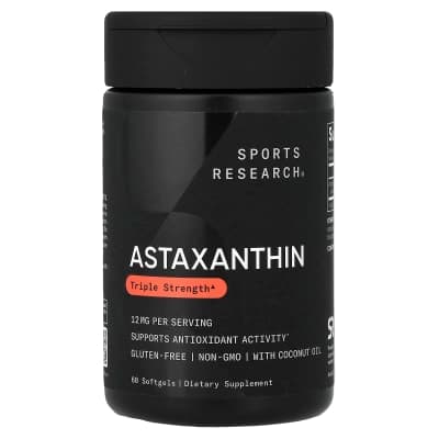 Sports Research, Astaxanthin, Triple Strength, 12 mg, 60 Softgels