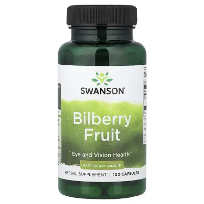 Swanson Vitamins, Bilberry Fruit, 470 mg, 100 Capsules