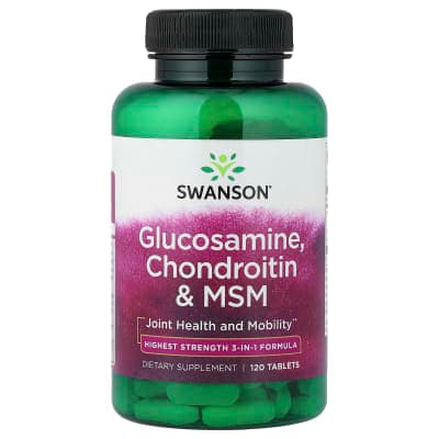 Swanson Vitamins, Glucosamine, Chondroitin & MSM, 120 Tablets