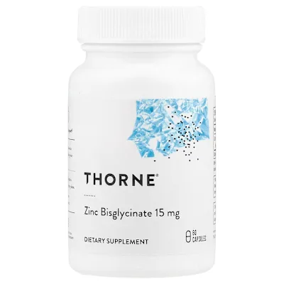 Thorne, Zinc Bisglycinate, 15 mg, 60 Capsules
